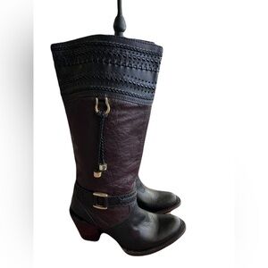 Joes cowgirl heeled cowgirl boots made in Mexico 100% leather size 25 /8